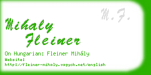 mihaly fleiner business card