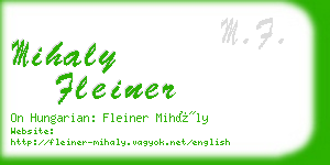 mihaly fleiner business card